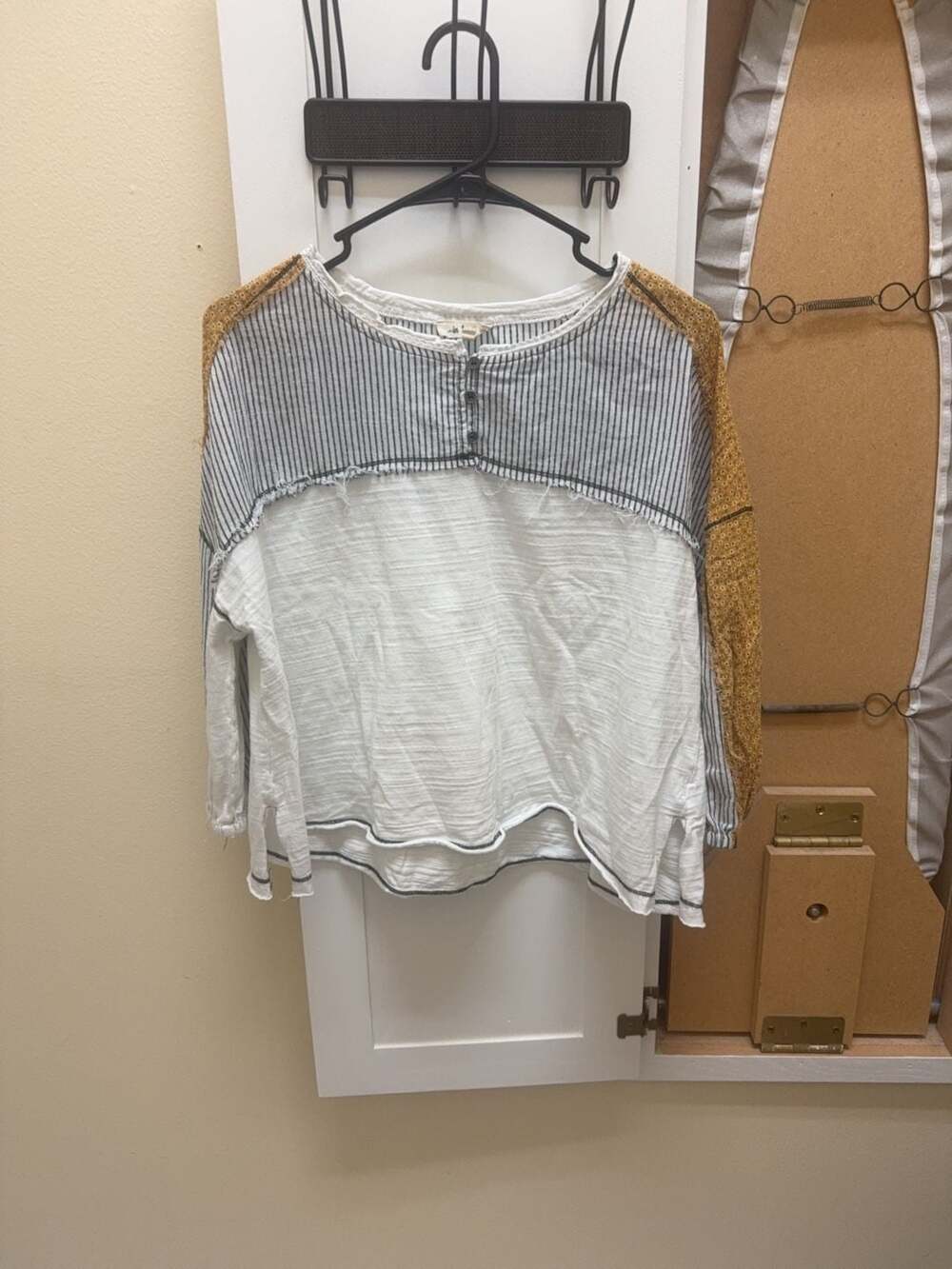 In Bloom Mixed Print Henley Top Size S